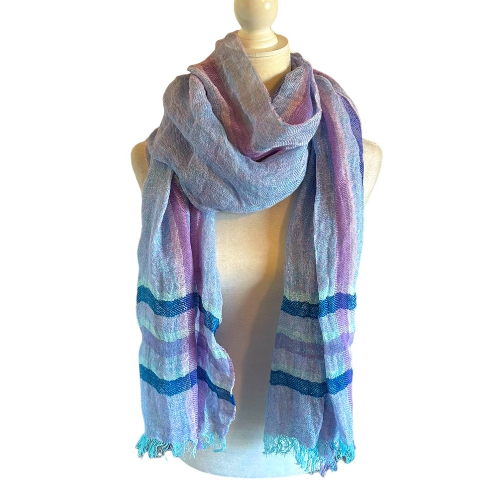Elegant Blue and Purple Scarf